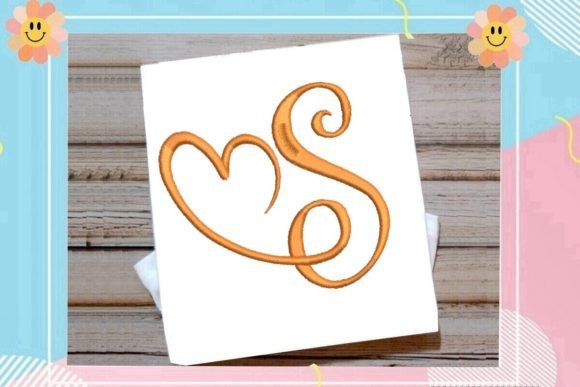 Beautiful Monogram S Letter Heart: A Design Asset for Elegance