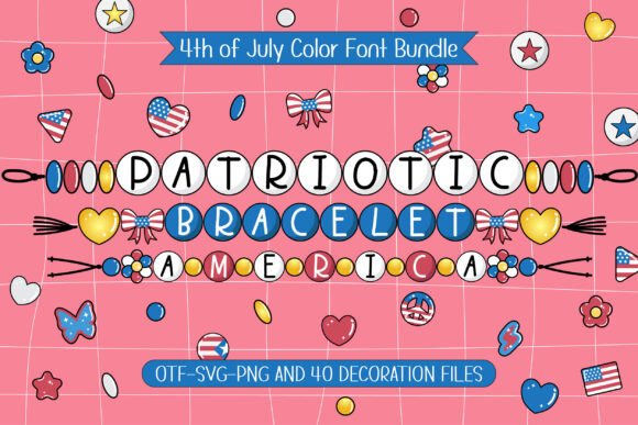 Celebrate with Creative Typography: The Patriotic Bracelet Font