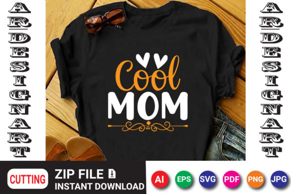Cool Mom: A Modern Graphic Design Asset