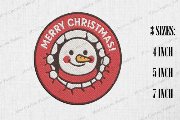 Cute Snowman Embroidery Design for Festive Projects