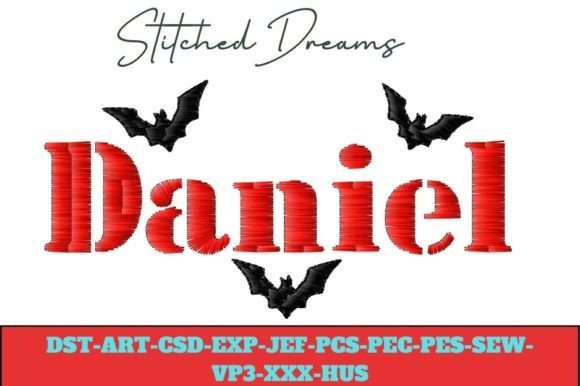 Daniel Embroidery Design: A Halloween Typography Asset