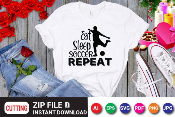 Eat Sleep Soccer Repeat: A Dynamic Design Asset for Creative Projects