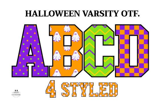Halloweenvarsity Checkered: A Bold Design Asset