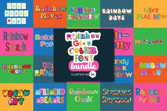 Infuse Joy: The Impact of Rainbow Glow Color Typography