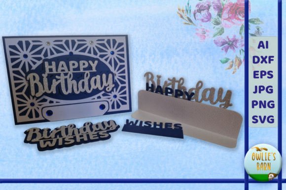 Layered Birthday Card with Sentiments: A Design Asset